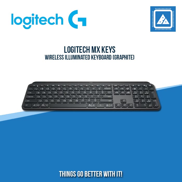 LOGITECH MX KEYS WIRELESS ILLUMINATED KEYBOARD (GRAPHITE) LOGITECH MX KEYS WIRELESS ILLUMINATED KEYBOARD (GRAPHITE)